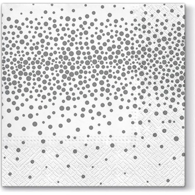 PAW servítky L Confetti silver 33x33cm