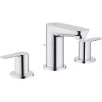 GROHE BauEdge - Смесител за умивалник със сифон, монтаж с 3 отвора, хром 20197000 (20197000)