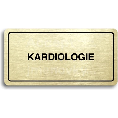 ACCEPT Piktogram KARDIOLOGIE - zlatá tabulka - černý tisk