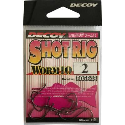DECOY - Háček Shot Rig Worm 10 vel. 2