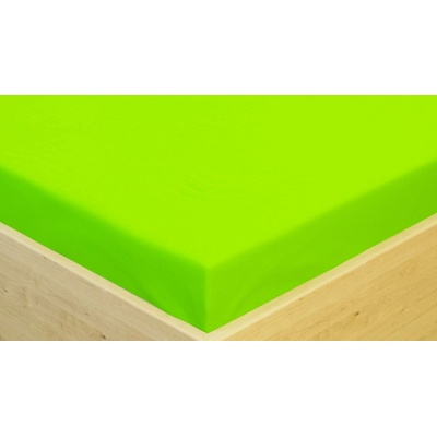 Tegatex Prostěradlo Jersey s elastanem jasné zelené 90x200