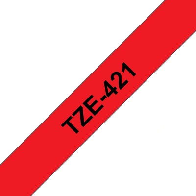 Brother TZe-421, červená / černá (9mm, laminovaná) TZe421