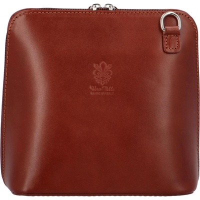 Stylová dámská pevná kožená crossbody Rowan hnědá