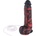 HISMITH HSW02-M Squirting Dual-Density Silicone Dildo KlicLok Black-Red 21cm