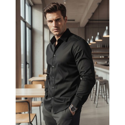 Dstreet pánská elegantná košel'a DX2590 čierna