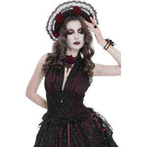 Devil fashion дамски корсетен топ DEVIL FASHION - Blood Reverie - винен - SHT161