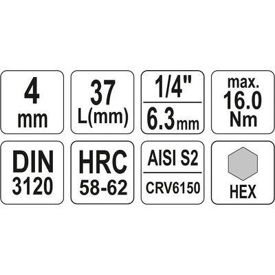 Yato na 1/4" ráčnu Imbus H4 YT-04371