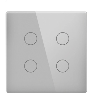 ELMARK Element СТЪКЛЕН МАЛЪК ПАНЕЛ 4 БУТОНА, СИВ (195sp4g/gr)