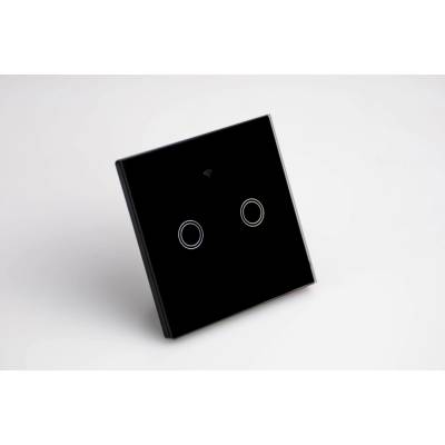 LVT Wifi sklenený dotykový vypínač č.5 čierny IP54 PL5048