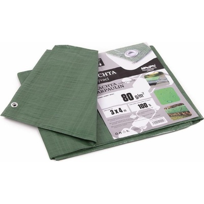 MASIPRO Plachta 80 g ZELENÁ 3 x 4 m