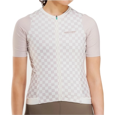 PEPPERMINT Дамска фланелка с къс ръкав за колоездене PEPPERMINT Women's Signature Jersey Cycling jersey - Damier Agate - размер XL (156-2713-1015)