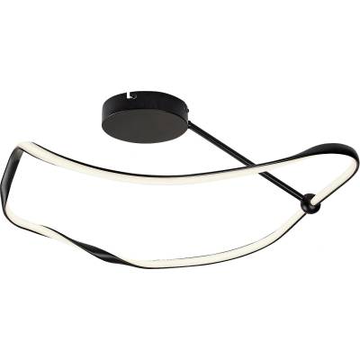 Mirossi, indoor ceiling lamp, black metal lamp with white silicone shade, 38W, with shade: 2240lm, without shade: 4250lm (71094)