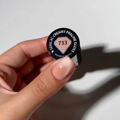 Semilac gél lak 733 Creamy Praline Gloss Cat Eye 7 ml