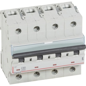 Legrand Автоматичен прекъсвач DX3 4P 80A крива C 10kA - 408703 (408703)