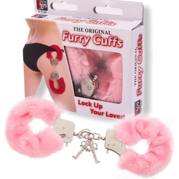 Метални белезници с плюш в розов цвят - Metal Handcuff (NMC0000728)