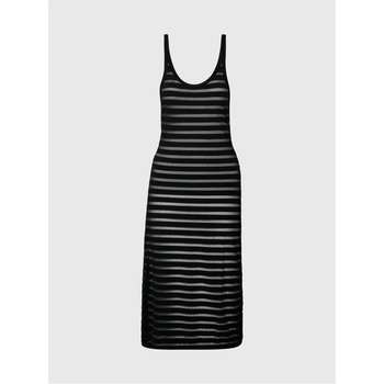 Image 1 of Calvin Klein Бански тип рокля Calvin Klein Women's Sheer Stripe Swimming Dress - Black