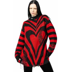 KILLSTAR дамски пуловер KILLSTAR - Libi Sweater - червен - KSRA008471