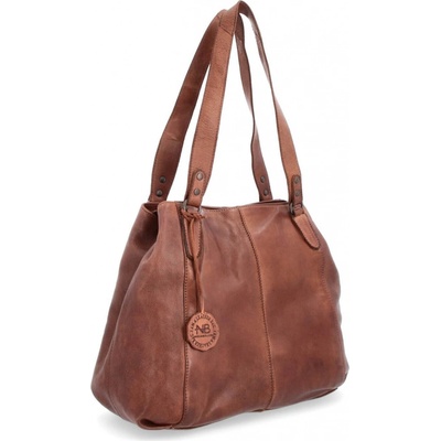 Noelia Bolger dámska kožená kabelka rozšíriteľná na rameno stredná koňaková 2102