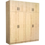 TopMebel Четирикрилен гардероб Victoria TopMebel с шкаф в цвят дъб 200x60x240cm - topmebel - 1 000,33 лв
