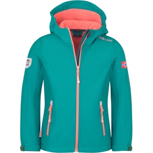 TROLLKIDS Детско софтшел яке Trollkids Girl's Trollfjord Jacket Softshell jacket - Ocean Green / Coral Pink / Midnight Petrol - размер 122 (EU) (703-2073-1820)
