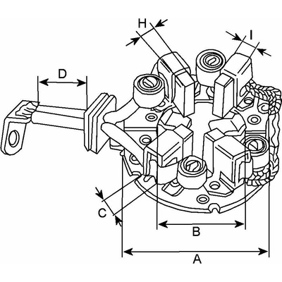 Držák, uhlíkové kartáče HC-Cargo F 032 333 659
