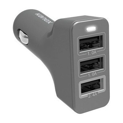 Kanex Зарядно за кола с 3 x USB порта - Kanex Car Charger 3хUSB (4.4A) (сив) (K161-1004-SG)