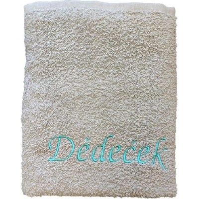 Top textil osuška s nápisem děděček šedá 70 x 120 cm