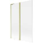 Mexen Mist L баня преграда 2-крила 120 x 150 см, прозрачна, златна четкана - 8A9L-120-011-55-00 (8A9L-120-011-55-00)