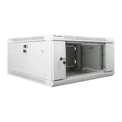 Lanberg Комуникационен шкаф, Lanberg rack cabinet 19" wall-mount 4U / 600x600 for self-assembly (flat pack), grey (WF01-6604-10S)