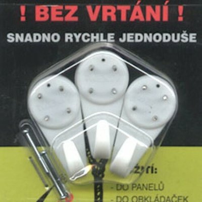 Twenty Maxi plastový háčik s kovovými hrotmi 4cm 3ks/bal.