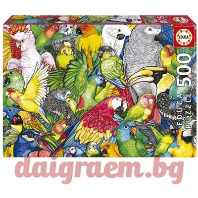 Educa Пъзел educa 19547 - 500 части - Папагали (edu19547)