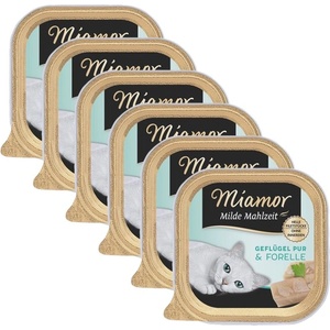 Miamor Milde Mahlzeit птиче месо и пъстърва 6 x 100 г