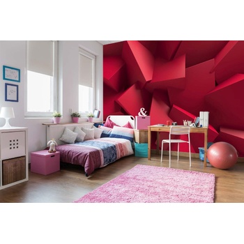 DIMEX ART s. r. o Самозалепваща се флизелинова фототапета хаотична кубична структура 375 x 250 см