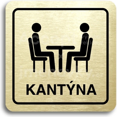 ACCEPT Piktogram kantýna III - zlatá tabulka - černý tisk