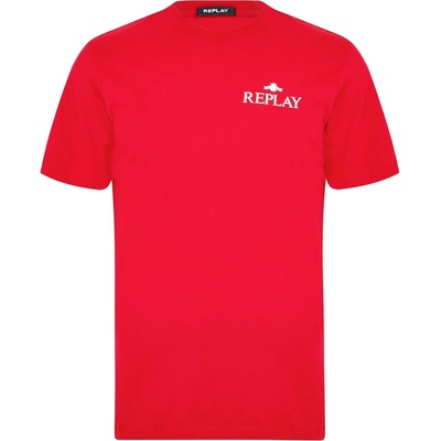 Replay Тениска Replay Small Logo T-shirt - Red 665