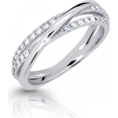 Cutie Jewellery prsteň z bieleho zlata so zirkónmi Z6906 3254 10 X 2