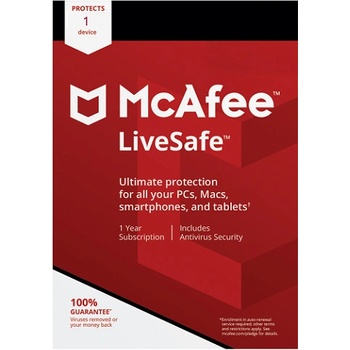 MCAFEE LIVESAFE 1 lic. 12 mes.