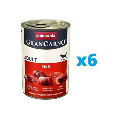 Animonda Gran Carno Adult hovädzie a srdcia 6 x 800 g