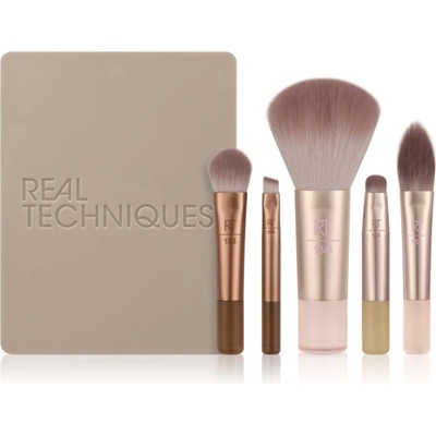 Real Techniques New Nudes On The Glow Mini Brush Kit комплект четки на път 6 бр