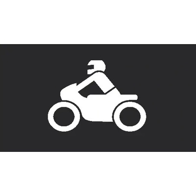 Předformované dopravní značení ''Motocykl'' – termoplast, bílá, 800×1200 mm