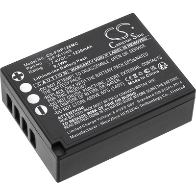 Cameron Sino Батерия за Fujifilm Finepix Hs30, X-T30 и други, 1230 mAh, Li-Ion (CS-FNP126MC)
