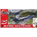 Airfix Gift Set letadla A50185 Mig 17F Fresco Douglas A 4B Skyhawk Dogfight Double 1:72