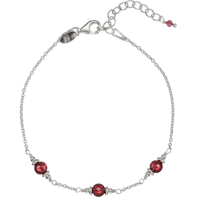 Alisia stříbrný náramek s korálky z granátu AL4899-Argento-Granato