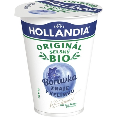 Hollandia Bio selský jogurt borůvky 180 g