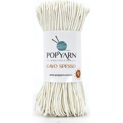 POPYARN Příze Cavo spesso B02 - přírodní bílá, 200g 110m