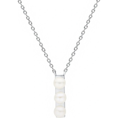Gaura Pearls Stříbrný se sladkovodní perlou SK22526N Bílá