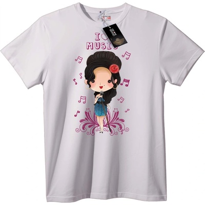 NOONEBRAND Тениска Обичам Музикалната Певица - 2XL, Black