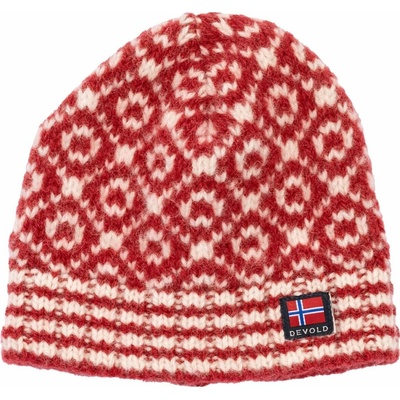Devold Svalbard beanie Hindberry/Offwhite