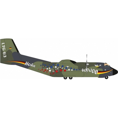 Herpa Transall C160 společnost Luftwaffe LTG 63 400.000 Flugstunden Colors Německo 1:200