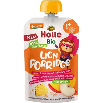 Holle Био пюре Holle - Пауч с манго, ананас, овесени ядки и киноа, 110 g (BB210701)
